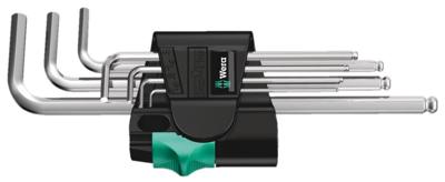 Wera 950 PKL/7 SM N Inbus Haakse schroevendraaierset 1.5 mm, 2 mm, 2.5 mm, 3 mm, 4 mm, 5 mm, 6 mm 7-delig