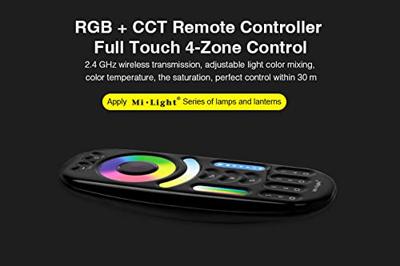 MiBoxer RGB-CCT afstandsbediening 2.4G 4-zones zwart - LED0230 - thumbnail