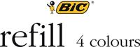 Bic vulling voor balpen 4 Colours Medium, blister met 2 stuks, zwart - thumbnail