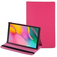 Litchi textuur horizontale Flip 360 graden rotatie lederen case voor Galaxy tab A 10 1 (2019) T510/T515 met houder (Rose Red) - thumbnail