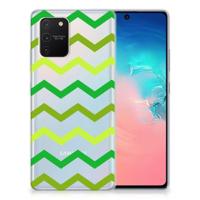 Samsung Galaxy S10 Lite | TPU bumper | Zigzag Groen - thumbnail