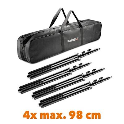 Walimex pro Statieftas 98 cm voor max. 4 studiostatieven tot 96 cm - draagtas met schouderriem, praktisch en comfortabel, dikke bekleding, buitenkant: 98x18x16 cm, binnen 96 x 17 x 14 cm
