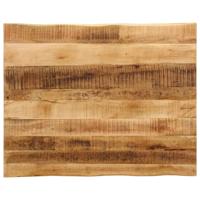 Tafelblad met natuurlijke rand 90x80x3,8 cm massief mangohout - thumbnail