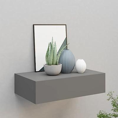VidaXL Wandschap met lade 40x23,5x10 cm mdf grijs