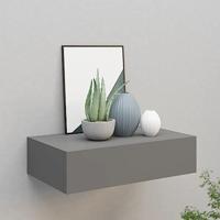 VidaXL Wandschap met lade 40x23,5x10 cm mdf grijs - thumbnail