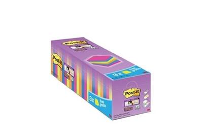Post-it Plaknotitie 654SE24P 76 mm x 76 mm Neon-oranje, Neon-groen, Ultra-roze, Ultrablauw 2160 vellen