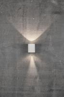 Buitenlamp gevelverlichting stainless steel up & downlighter &apos;Canto 2&apos; Nordlux LED 2x6W warm wit - thumbnail