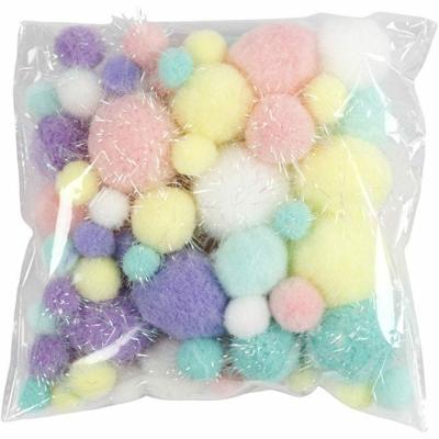 Creativ Company Pom-poms pastelkleuren, 62gr.