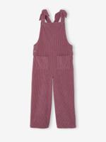 Salopet van fluweel / velours met fleece-effect en wijde pijpen voor meisjes zachtpaars - thumbnail