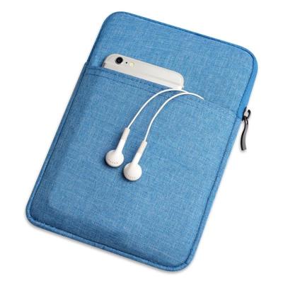 Schokbestendig canvas + ruimte katoen + pluche beschermende tas voor iPad Mini 5 2019 (meer blauw)