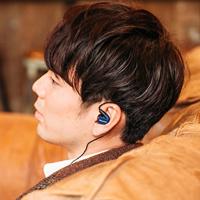 Pioneer SE-CH5T (S) Hi-Res Audio In-ear hoofdtelefoon (over-the-ear-kabel, verloopvrij, gevlochten design, bedieningselement, microfoon, oproepnamefunctie, voor iPhone, Android smartphones), zilver - thumbnail