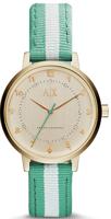 Horlogeband Armani Exchange AX5365 Leder/Textiel Lichtgroen 16mm - thumbnail