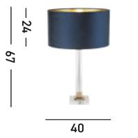 Searchlight Design tafellampScarborough goud met donkerblauw - EU67522AZ - thumbnail