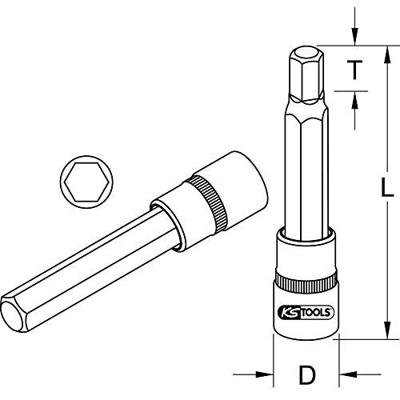 KS Tools 9111960 911.1960 Verwisselbare kop 10 mm