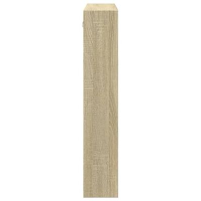 Wandkast 80x15x80 cm bewerkt hout sonoma eikenkleurig