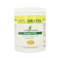 Livinggreens Omega 3 forte voordeelverpakking 480 Capsules - thumbnail