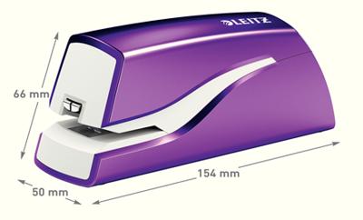 Nietmachine Leitz NeXXt WOW contactloos elektrisch 10 vel paars