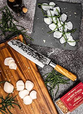 FORGED - Olive Forged - Santoku 18cm Olijfhout - thumbnail
