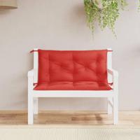 VidaXL Tuinbankkussens 2 st 100x50x7 cm oxford stof rood - thumbnail