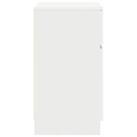 Nachtkastje 39x35x65 cm bewerkt hout wit - thumbnail
