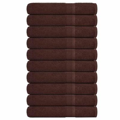 Saunahanddoeken 10 st 80x200 cm 360 g/m 100% katoen bruin Saunahanddoeken 10 st 80x200 cm 360 g/m 100% katoen bruin