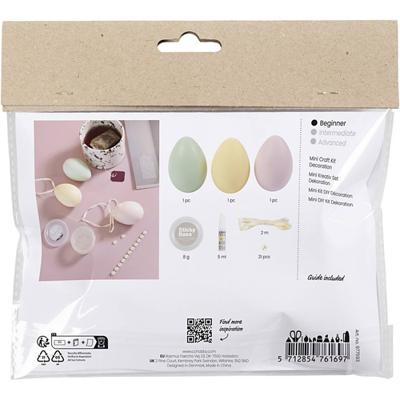 Creativ Company Mini hobbyset decoratie, eieren, pastelkleuren, 1 doos