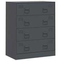 Dressoir 67x39x83 cm staal antracietkleurig - thumbnail