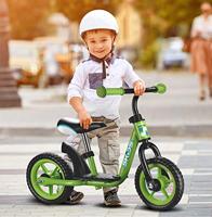 Skids Control Loopfiets met 2 wielen 10 Inch Junior Groen/Zwart - thumbnail