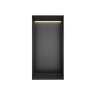 Hotbath &MORE Inbouwnis 30x15x10cm frameless + LED Geborsteld Gunmetal PVD Hotbath &MORE Inbouwnis 30x15x10cm frameless + LED Geborsteld Gunmetal PVD