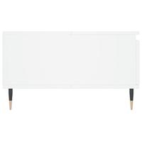 Salontafel 90x60x35 cm bewerkt hout wit - thumbnail