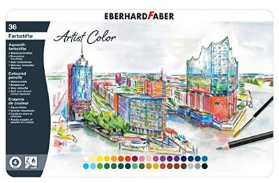 Eberhard Faber EF-516036 Aquarelpotlood Metalen Etui A 36 Stuks Eberhard Faber EF-516036 Aquarelpotlood Metalen Etui A 36 Stuks