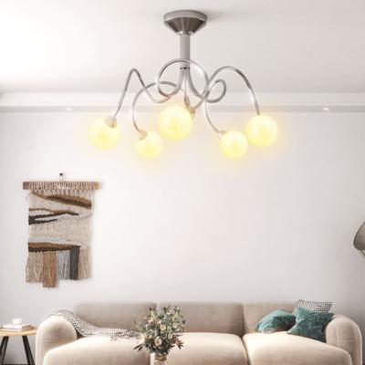 VidaXL Plafondlamp met glasbollen rond 5xg9