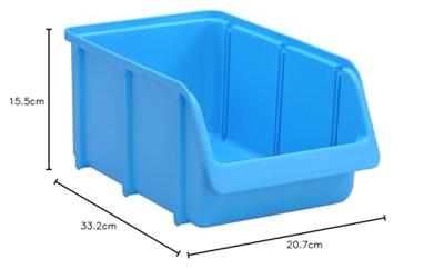 Hünersdorff 674300 Zichtbak 4 (b x h x d) 207 x 155 x 332 mm Blauw 1 stuk(s) - thumbnail
