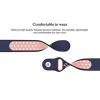 Fitbit Versa 1 / 2 & Lite sportbandje - Maat: Large - Blauw + Roze - thumbnail