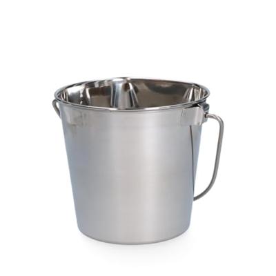 Emmer RVS 0,95ltr met platte zijde