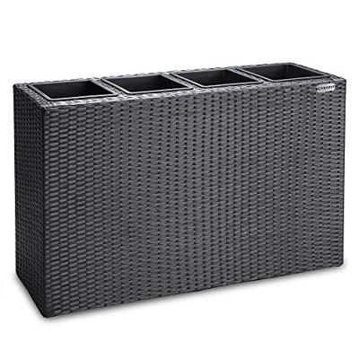 Polyrattan Bloembak 4 delig - Zwart - 95 x 27 x 60 cm Polyrattan Bloembak 4 delig - Zwart - 95 x 27 x 60 cm