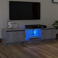 VidaXL Tv-meubel met led-verlichting 140x40x36 cm betongrijs - thumbnail