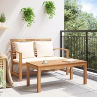 Tuin Sofa Set 2 pcs Bruin Massief teakhout - thumbnail