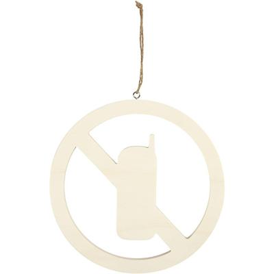 Creativ Company Schild, geen mobiele telefoons, afm 21,3 cm, dikte 0,9 cm, 1 stuk