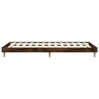 Bedframe bewerkt hout gerookt eikenkleurig 75x190 cm - thumbnail