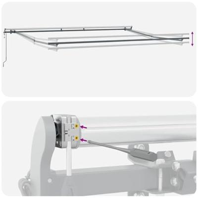 Automatische intrekbare luifel oranje en bruin 500x350 cm