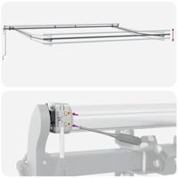 Automatische intrekbare luifel oranje en bruin 500x350 cm - thumbnail