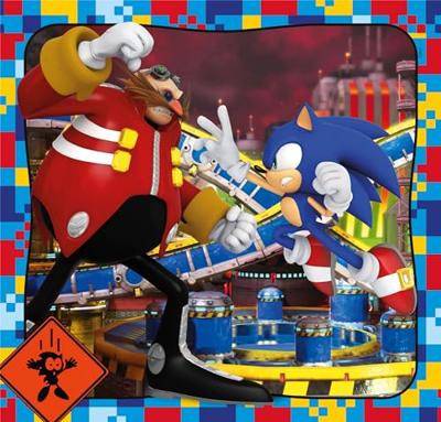 Clementoni legpuzzel super color vierkant sonic, 3x48st.
