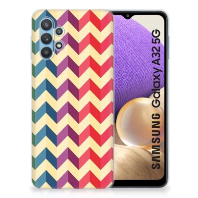 Samsung Galaxy A32 5G | TPU bumper | Zigzag Multi Color