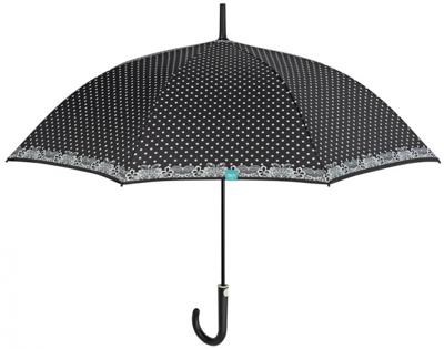 Perletti paraplu automatisch 102 cm microvezel zwart/wit