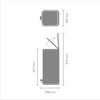 Brabantia Bo Pedaalemmer 30L Platinum - thumbnail