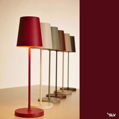 SLV Buiten tafellampVinolina Two rood - oplaadbaar - 1007694
