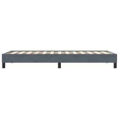 Bedframe zonder matras 90x220 cm fluweel donkergrijs