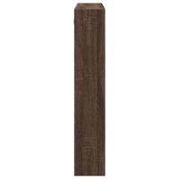 Wandkast 80x15x80 cm bewerkt hout bruin eikenkleur - thumbnail