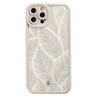 iPhone 12 Pro beige case - Palmy leaves beige - thumbnail